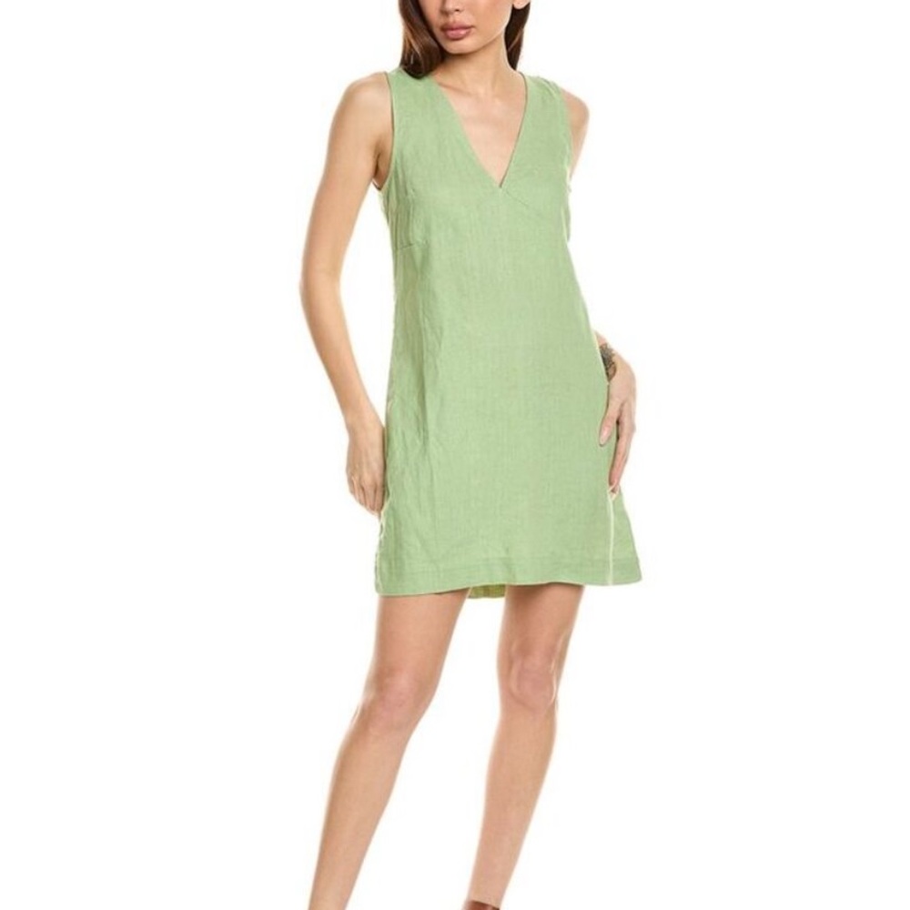 Madewell Lime Green V-Neck Sleeveless Dress